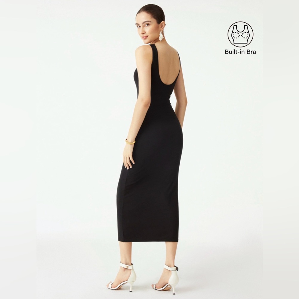 OGL Black Backless Dress Built-in Bra Medium - NWT